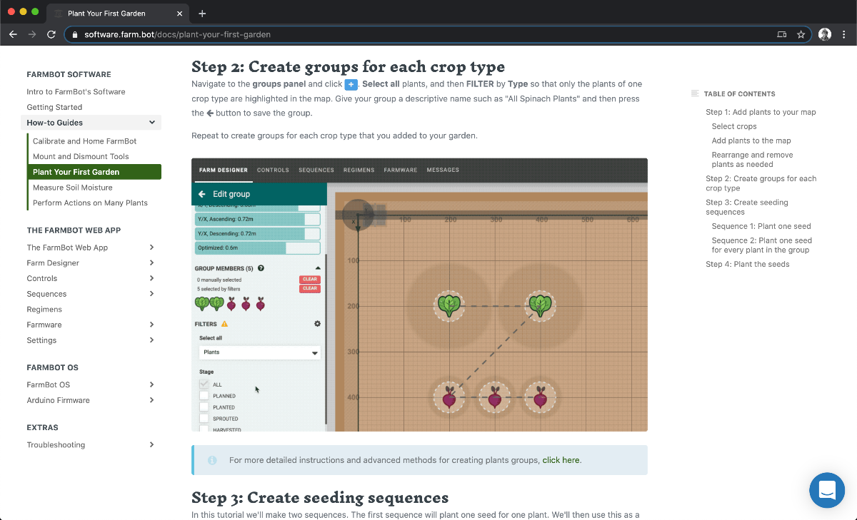 New software how-to guides — FarmBot