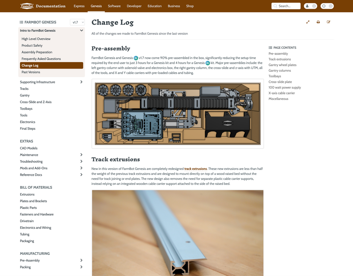 Genesis v1.7 Documentation Now Available! — FarmBot