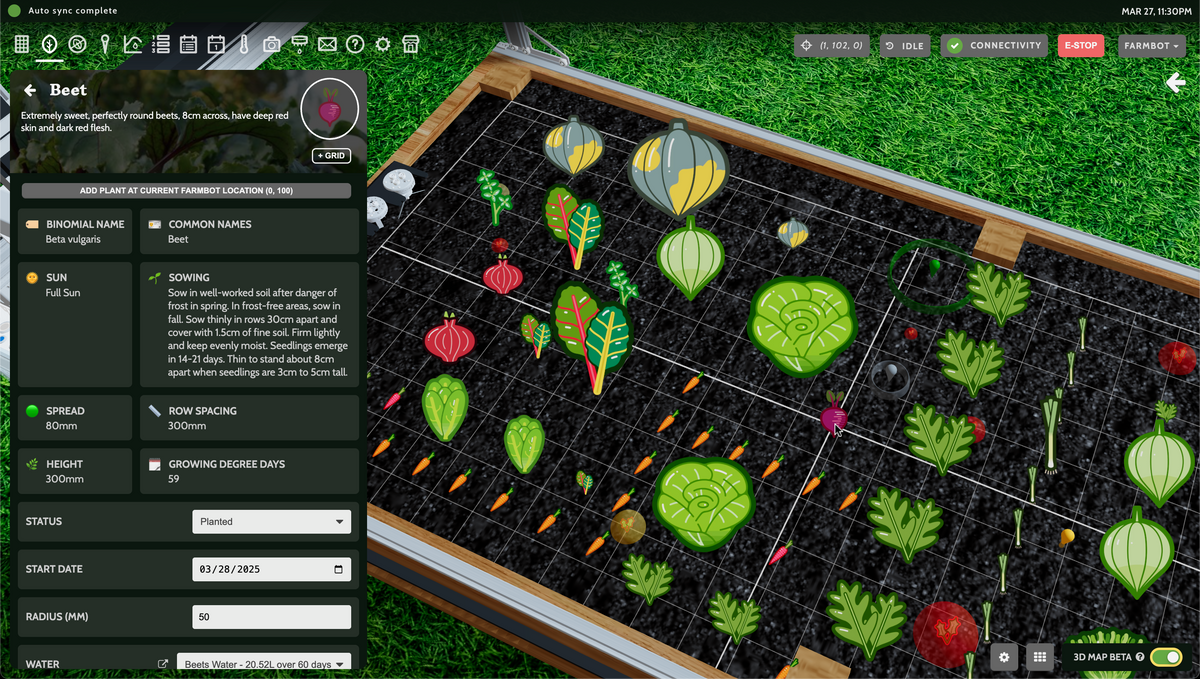 Farm Bot Creating March 28, 2025 Software Update — FarmBot